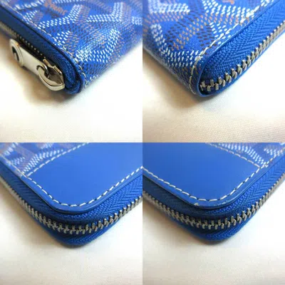 Pre-owned Goyard Blue Pvc Leather Long Wallet (bi-fold) ()