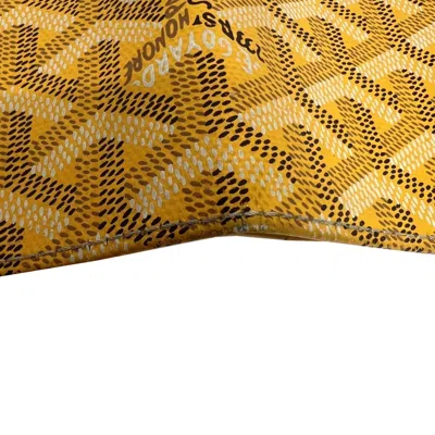 Pre-owned Goyard Yellow Canvas Leather Long Wallet (bi-fold) ()