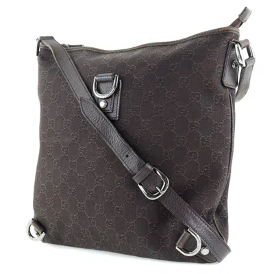 Pre-owned Gucci Abbey Brown Gg Canvas Shoulder Bag ()