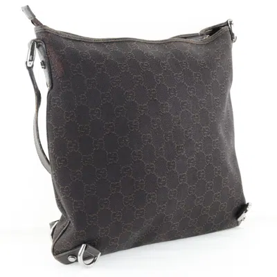 Pre-owned Gucci Abbey Brown Gg Canvas Shoulder Bag ()