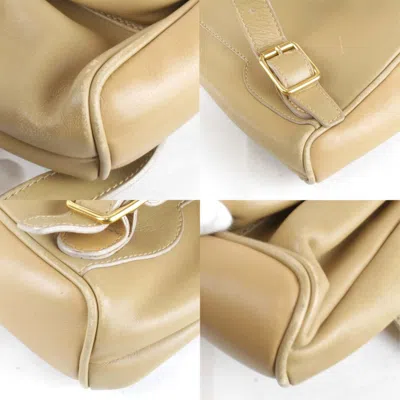 Pre-owned Gucci Bamboo Beige Leather Backpack ()