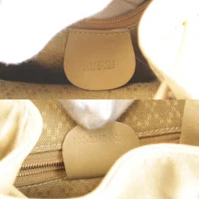 Pre-owned Gucci Bamboo Beige Leather Backpack ()