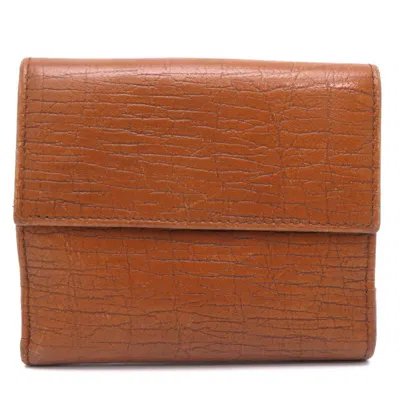 Pre-owned Gucci Bamboo Camel Bamboo Leather Wallet (bi-fold) ()