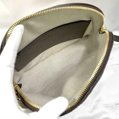 Pre-owned Gucci Beige Brown Canvas Leather Pochette Shoulder Bag () In Beige, Brown