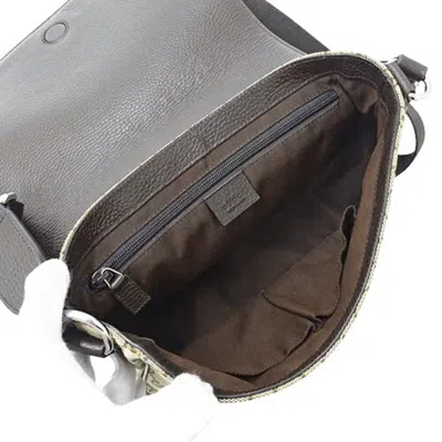 Pre-owned Gucci Beige Brown Gg Canvas Shoulder Bag () In Beige, Brown