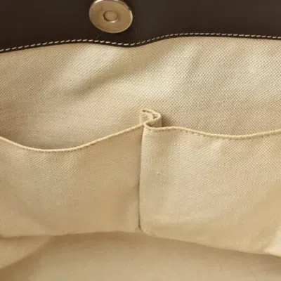 Pre-owned Gucci Beige Brown Gg Canvas Shoulder Bag Tote Bag () In Beige, Brown