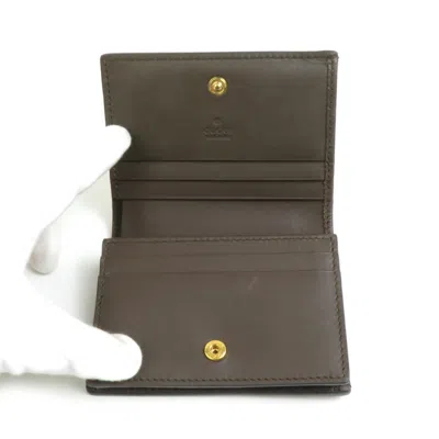 Pre-owned Gucci Beige Brown Gg Supreme Wallet (bi-fold) ()