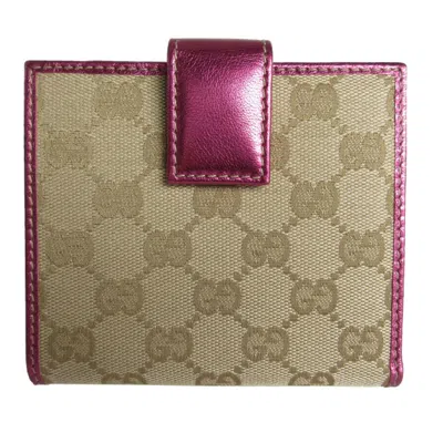 Pre-owned Gucci Beige Canvas Leather Wallet (bi-fold) ()