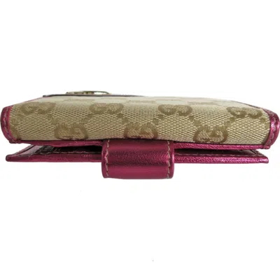 Pre-owned Gucci Beige Canvas Leather Wallet (bi-fold) ()