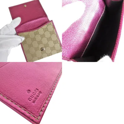 Pre-owned Gucci Beige Canvas Leather Wallet (bi-fold) ()
