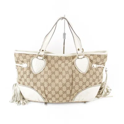 Pre-owned Gucci Beige Gg Canvas Tote Bag ()