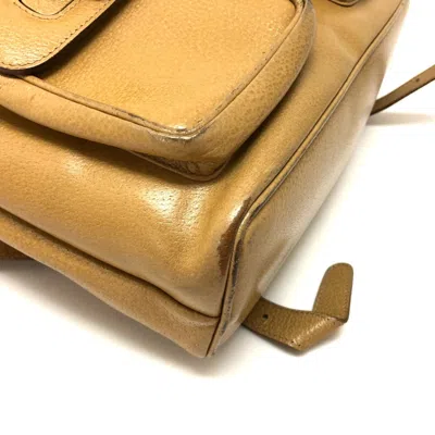 Pre-owned Gucci Beige Leather Backpack ()