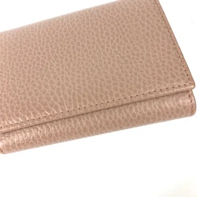 Pre-owned Gucci Beige Leather Wallet (tri-fold) ()
