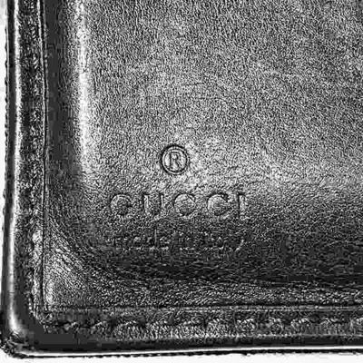 Pre-owned Gucci Black Canvas Leather Wallet (bi-fold) ()