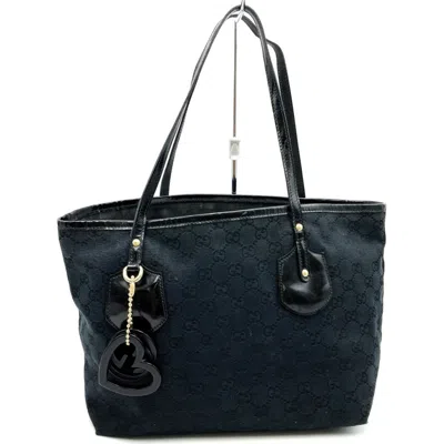Pre-owned Gucci Black Gg Canvas Handbag Tote Bag ()