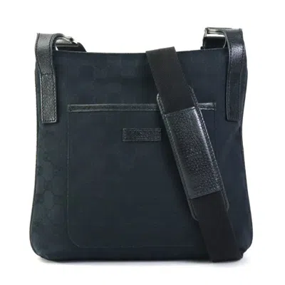 Pre-owned Gucci Black Gg Canvas Shoulder Bag ()