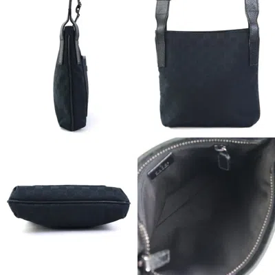 Pre-owned Gucci Black Gg Canvas Shoulder Bag ()