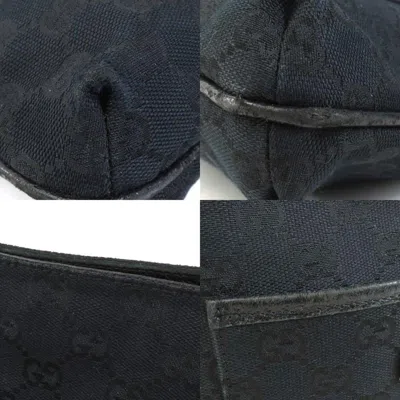 Pre-owned Gucci Black Gg Canvas Shoulder Bag ()