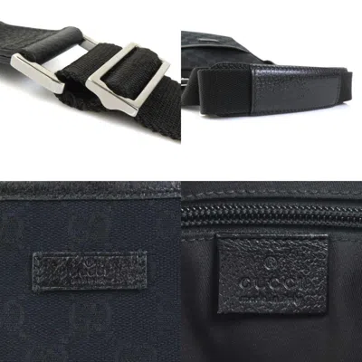 Pre-owned Gucci Black Gg Canvas Shoulder Bag ()