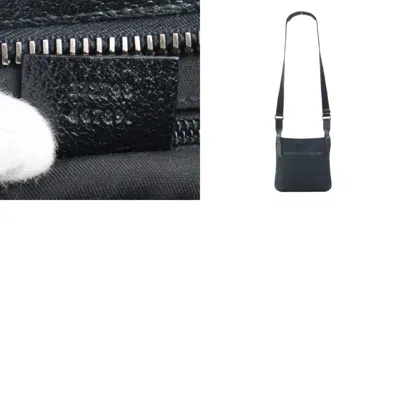 Pre-owned Gucci Black Gg Canvas Shoulder Bag ()