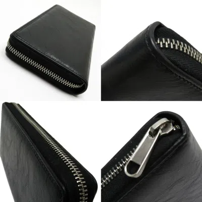 Pre-owned Gucci Black Gold Silver Leather Long Wallet (bi-fold) () In Black, Gold, Silver