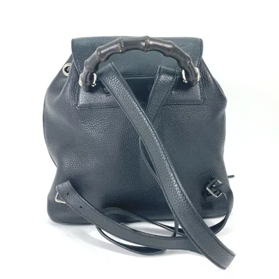 Pre-owned Gucci Black Leather Backpack ()