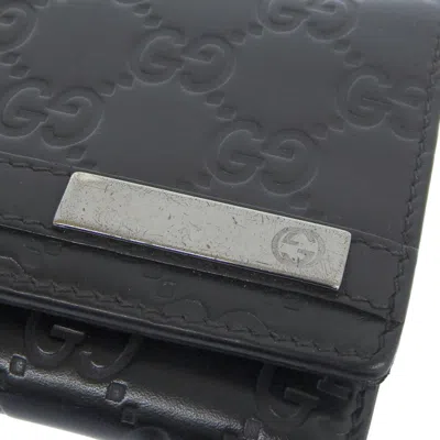 Pre-owned Gucci Black Leather Coin Purse/coin Case ()