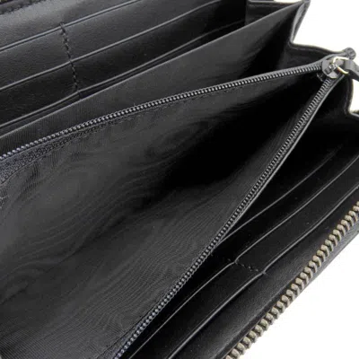 Pre-owned Gucci Black Leather Long Wallet (bi-fold) ()
