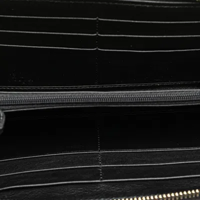 Pre-owned Gucci Black Leather Long Wallet (bi-fold) ()