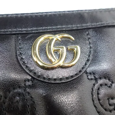 Pre-owned Gucci Black Leather Long Wallet (bi-fold) ()
