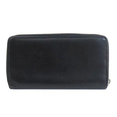 Pre-owned Gucci Black Leather Long Wallet (bi-fold) ()