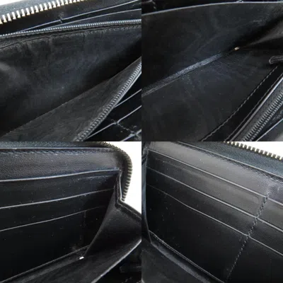 Pre-owned Gucci Black Leather Long Wallet (bi-fold) ()