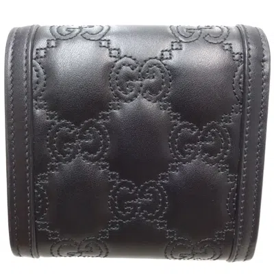 Pre-owned Gucci Black Leather Wallet (bi-fold) ()