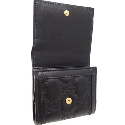 Pre-owned Gucci Black Leather Wallet (bi-fold) ()