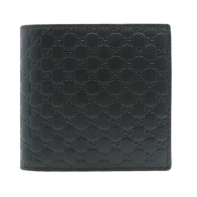Pre-owned Gucci Black Leather Wallet (bi-fold) ()