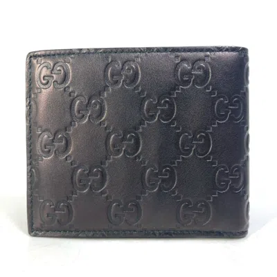 Pre-owned Gucci Black Leather Wallet (bi-fold) ()