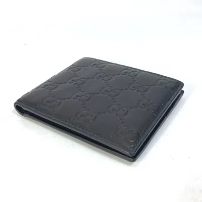 Pre-owned Gucci Black Leather Wallet (bi-fold) ()