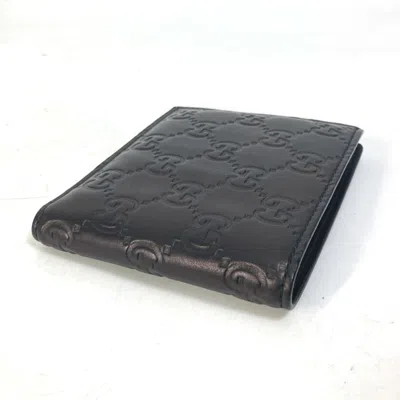 Pre-owned Gucci Black Leather Wallet (bi-fold) ()