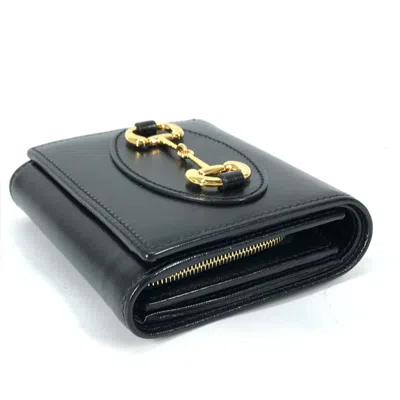 Pre-owned Gucci Black Leather Wallet (bi-fold) ()