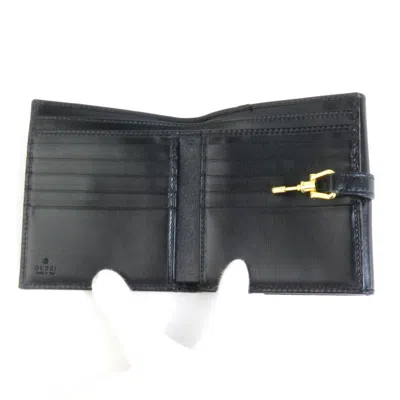 Pre-owned Gucci Black Leather Wallet (bi-fold) ()