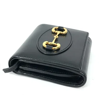 Pre-owned Gucci Black Leather Wallet (bi-fold) ()