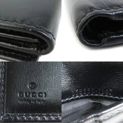Pre-owned Gucci Black Leather Wallet (bi-fold) ()