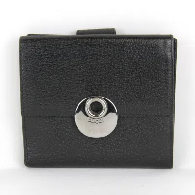 Pre-owned Gucci Black Leather Wallet (bi-fold) ()