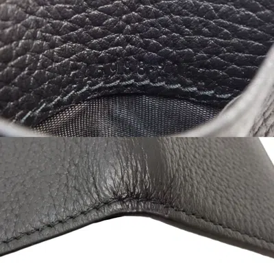 Pre-owned Gucci Black Leather Wallet (tri-fold) ()