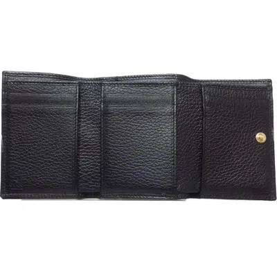 Pre-owned Gucci Black Leather Wallet (tri-fold) ()