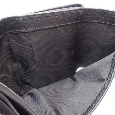 Pre-owned Gucci Black Leather Wallet (tri-fold) ()
