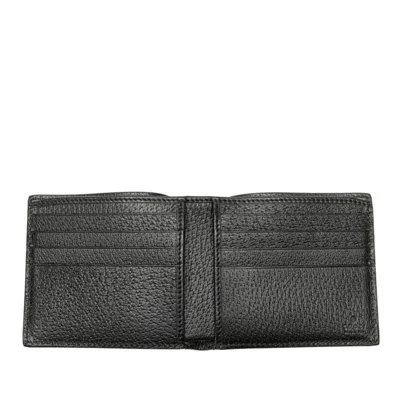 Pre-owned Gucci Black Multi-color Pvc Wallet (bi-fold) () In Black, Multi-color
