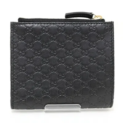 Pre-owned Gucci Black Pink White Yellow Leather Wallet (bi-fold) () In Black, Pink, White, Yellow