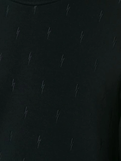 Shop Neil Barrett Embroidered Lightning Bolt Sweatshirt