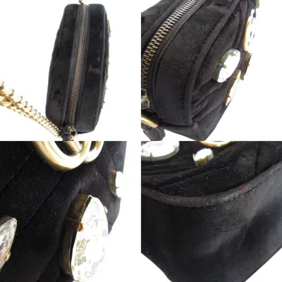 Pre-owned Gucci Black Velvet Shoulder Bag ()